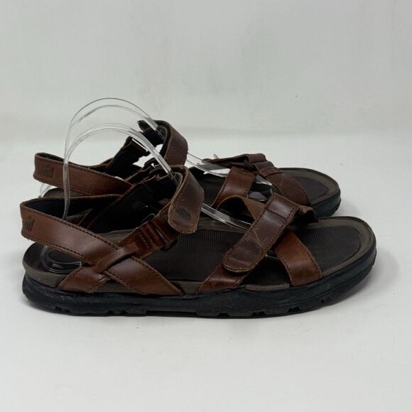 Timberland Trail Sandals Mens 12 M Brown Leather Strappy Rugged Hiking Vintage main image 9